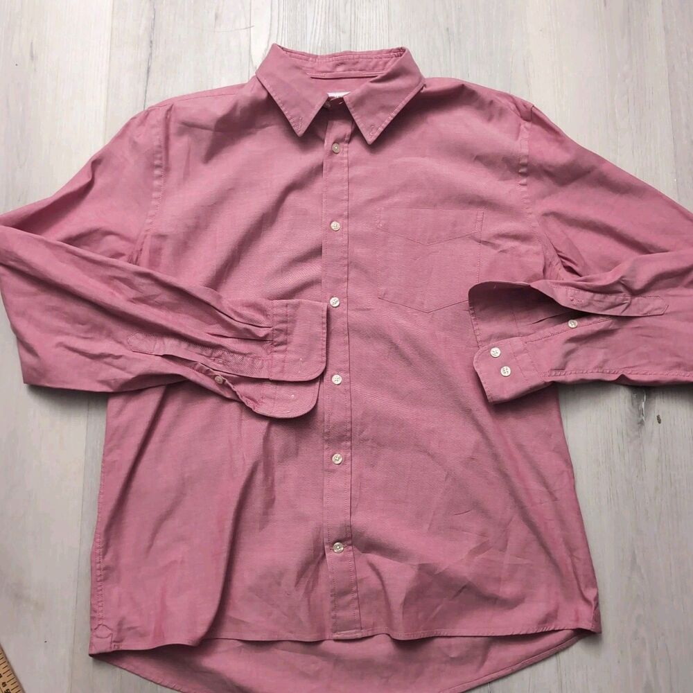 J.Lindeberg Shirt Mens Size XL Dusty Pink Long Sleeve Shirt slim Fit J Lindeberg